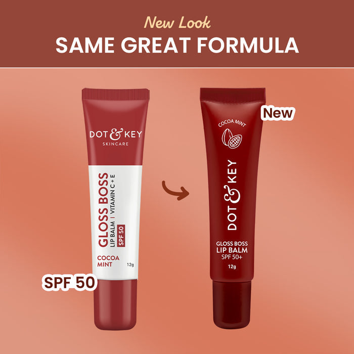 Dot & Key Vitamin C + E Brightening Lip Balm with SPF 50+, Cocoa Mint