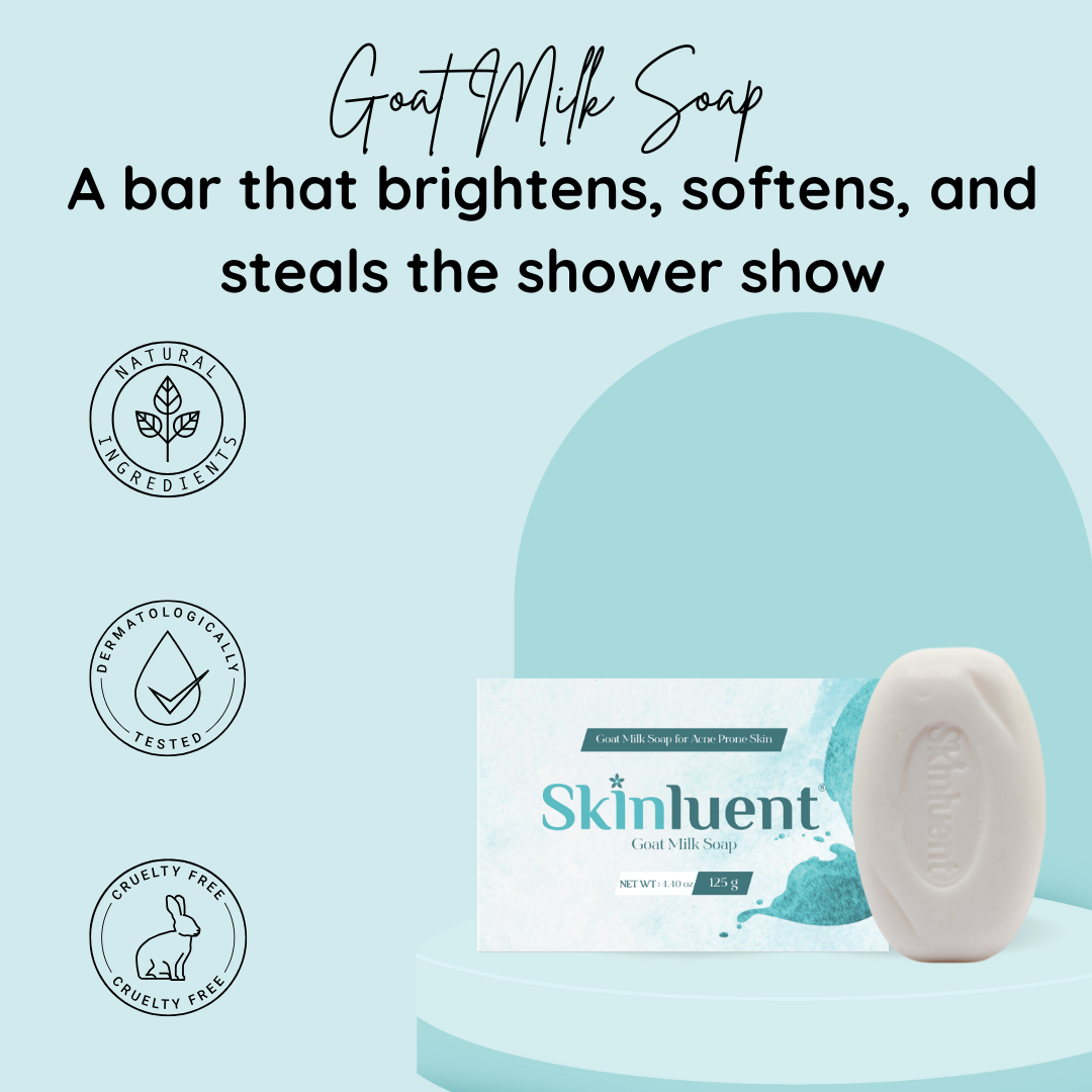 Skinluent Goat Milk Face & Body Soap Bar, 125g Buy at Indicrest Image 2