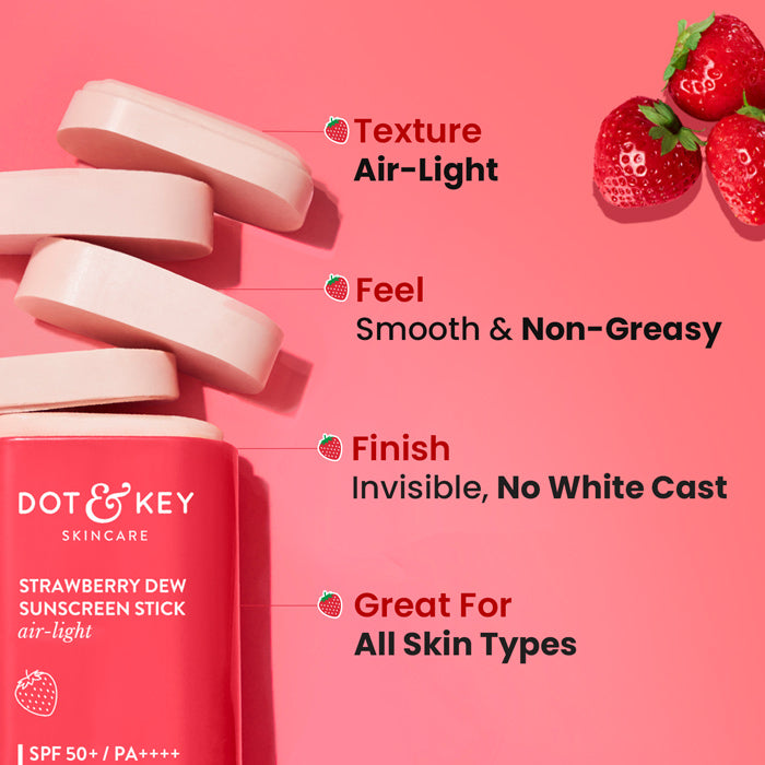 Dot & Key Strawberry Dew Sunscreen Stick SPF 50+ PA++++, 20g