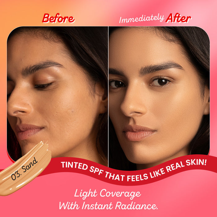 Dot & Key Strawberry Dew Tinted Sunscreen SPF 50+ PA++++, Sand Medium