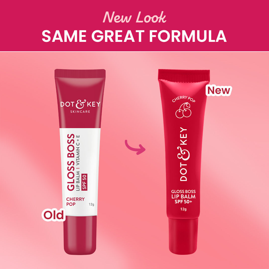 Dot & Key Vitamin C + E Brightening Lip Balm with SPF 50+, Cherry Pop