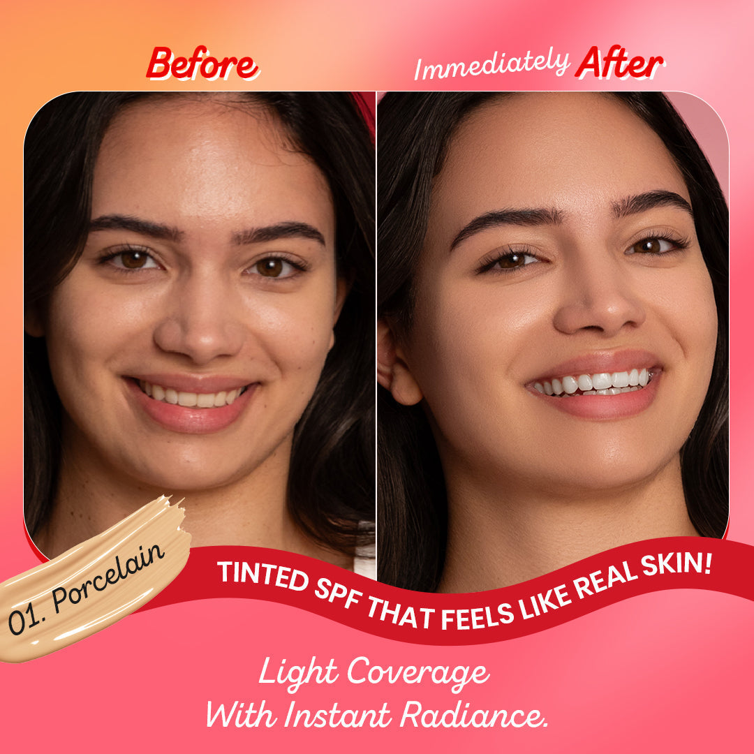 Dot & Key Strawberry Dew Tinted Sunscreen SPF 50+ PA++++, Porcelain Light Buy at Indicrest Image 3