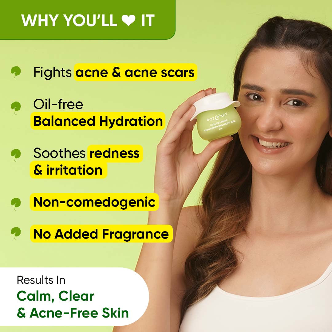 Dot & Key Cica & Niacinamide Night Gel, Pack of 2 (60ml)