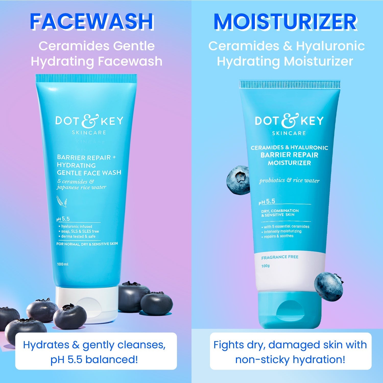 Dot & Key Hydrating Barrier Repair Duo, (100ml+100ml)