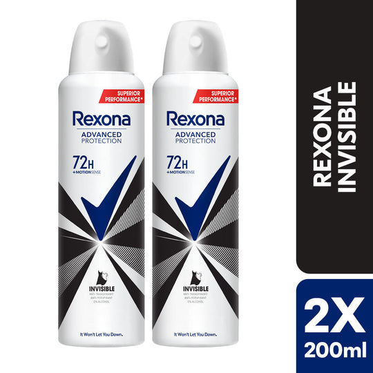Rexona Invisible Anti-Perspirant Deodorant (Pack of 2), 400ml Buy at Indicrest