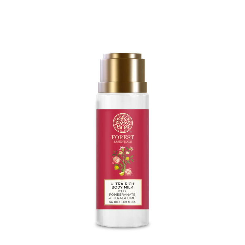 Forest Essentials Ultra Rich Body Milk Pomegrate Kerala Lime - Ayurvedic Moisturising Body Lotion, 50ml, Buy from Indicrest