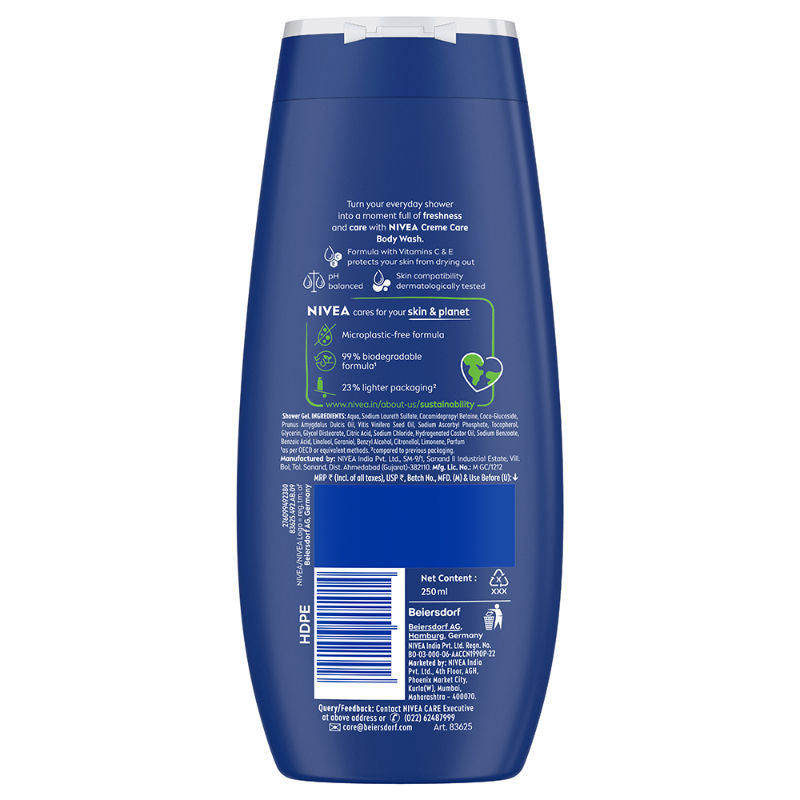 Nivea WOMEN Body Wash- Creme Care Body Wash for naturally clean & healthy skin, 250ml Buy at Indicrest Image 10