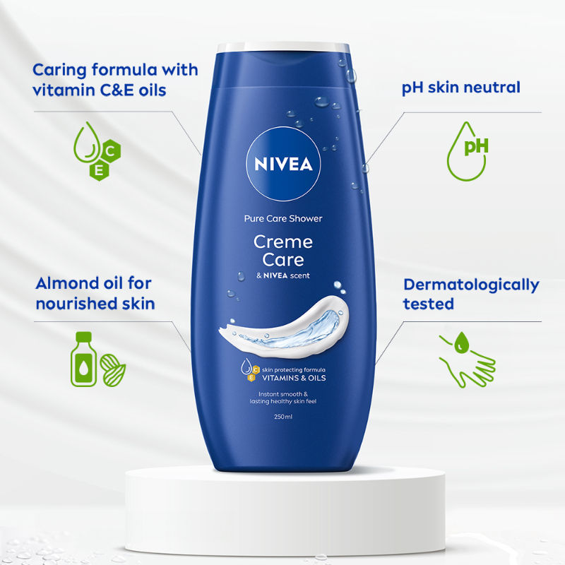 Nivea WOMEN Body Wash- Creme Care Body Wash for naturally clean & healthy skin, 250ml Buy at Indicrest Image 6
