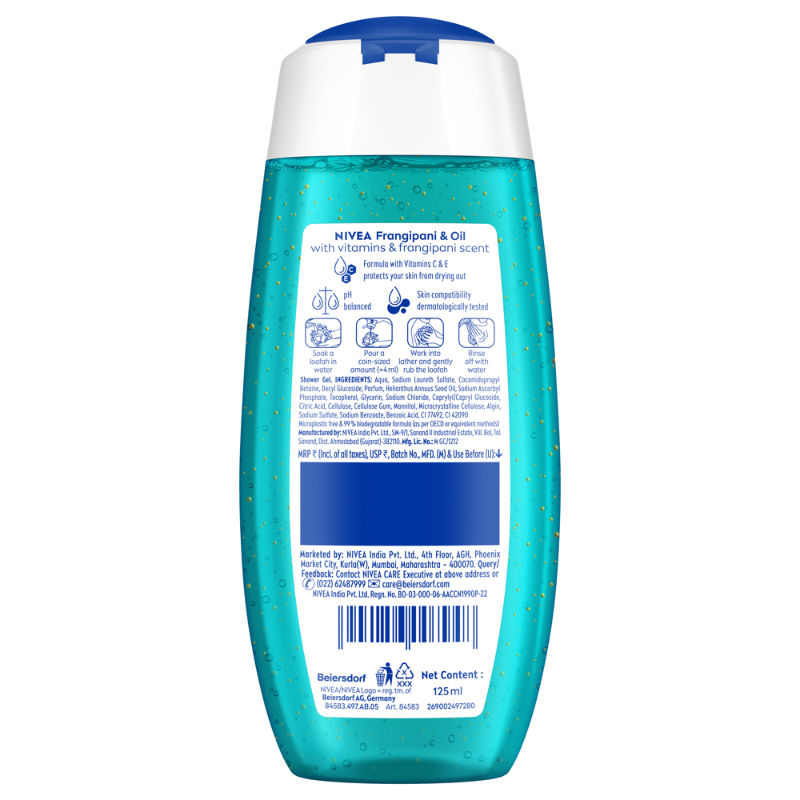 Nivea Frangipani & care oil Body wash for long-lasting freshness, 125ml Buy at Indicrest Image 11