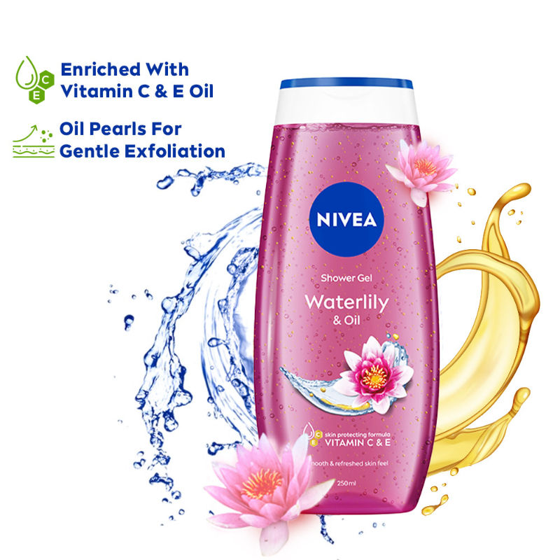 Nivea Waterlily & care oil Body wash for long-lasting freshness, 125ml Buy at Indicrest