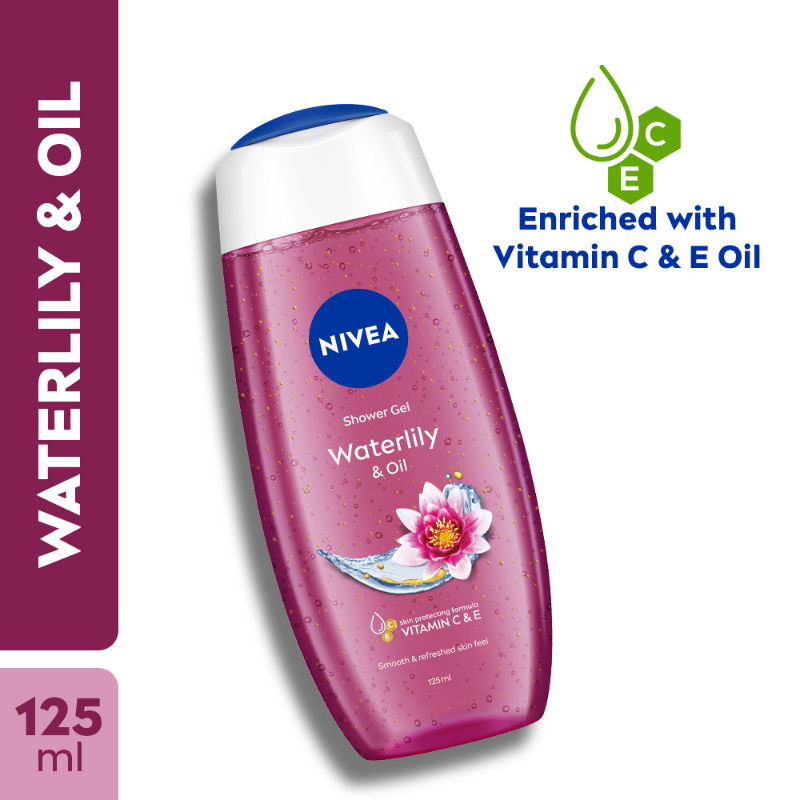 Nivea Waterlily & care oil Body wash for long-lasting freshness, 125ml Buy at Indicrest Image 2