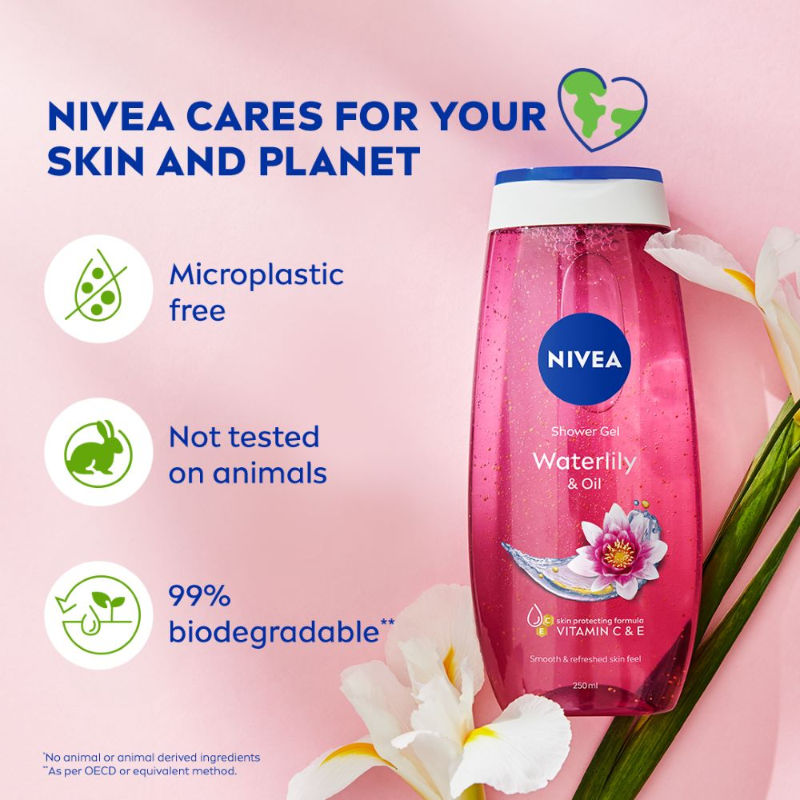 Nivea Waterlily & care oil Body wash for long-lasting freshness, 125ml Buy at Indicrest Image 9