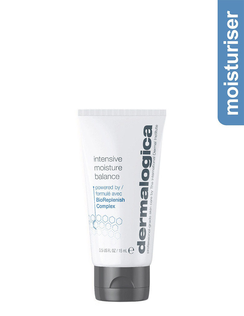 Dermalogica Intensive Moisture Balance Face Moisturiser Mini With Hyaluronic Acid & Aloe Vera, 15ml