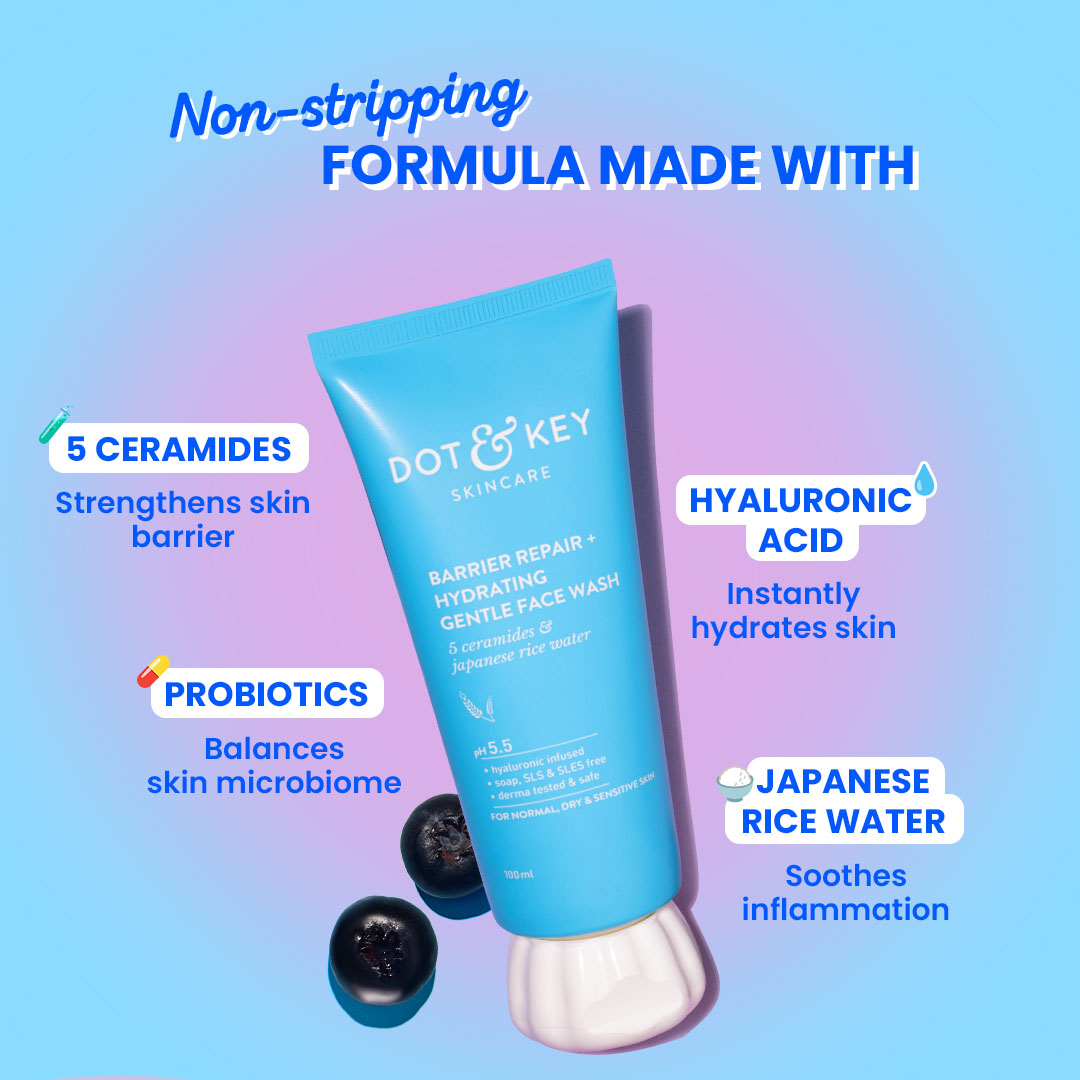 Dot & Key Barrier Repair Gentle Hydrating Face Wash, 175ml Buy at Indicrest Image 3