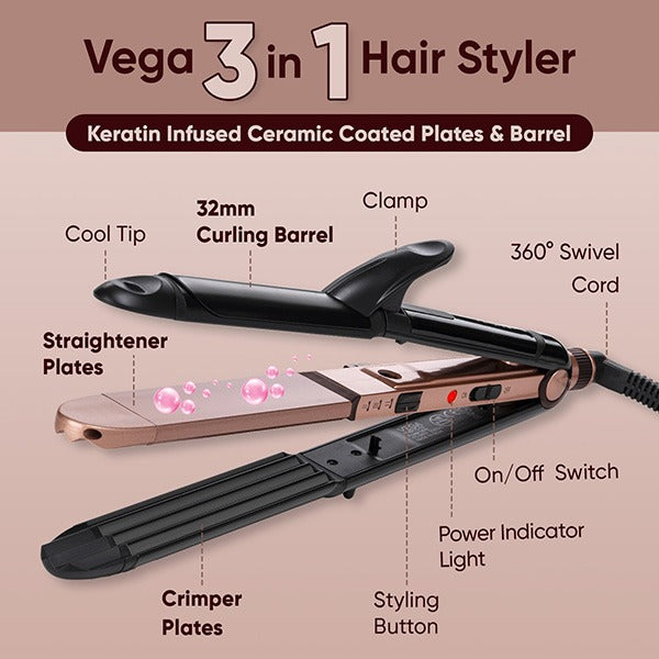 Vega 3-IN-1 HAIR STYLER - VHSCC-03