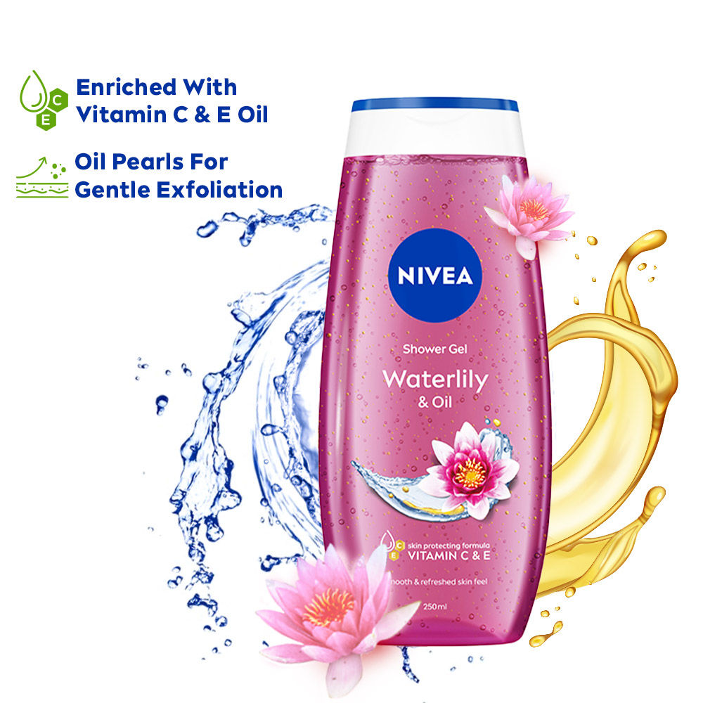 Nivea Waterlily & care oil Body wash for long-lasting freshness, 250ml Buy at Indicrest