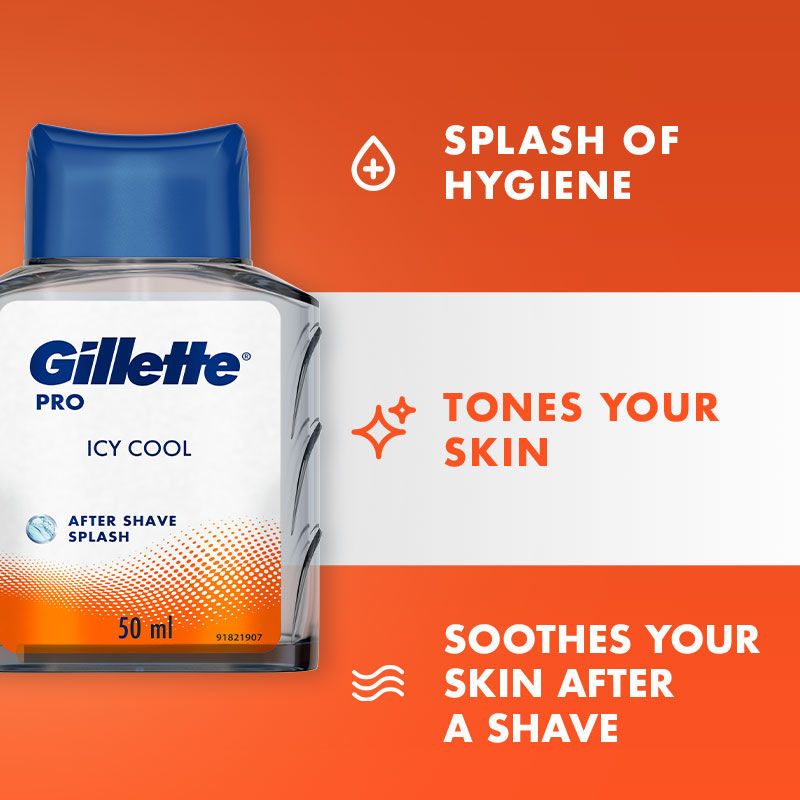 Gillette Pro After Shave Splash Icy Cool, 50ml Buy at Indicrest Image 2