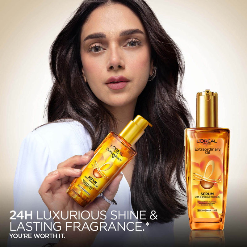 L'Oreal Paris Extraordinary Oil Hair Serum, Anti-Frizz Serum With UV Protection, 100ml Buy at Indicrest Image 4