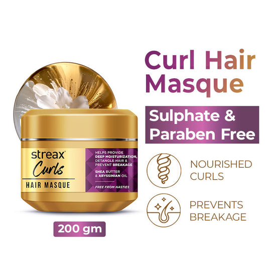 Streax Curl Hair Mask For Curly & Wavy Hair, 200g Buy at Indicrest