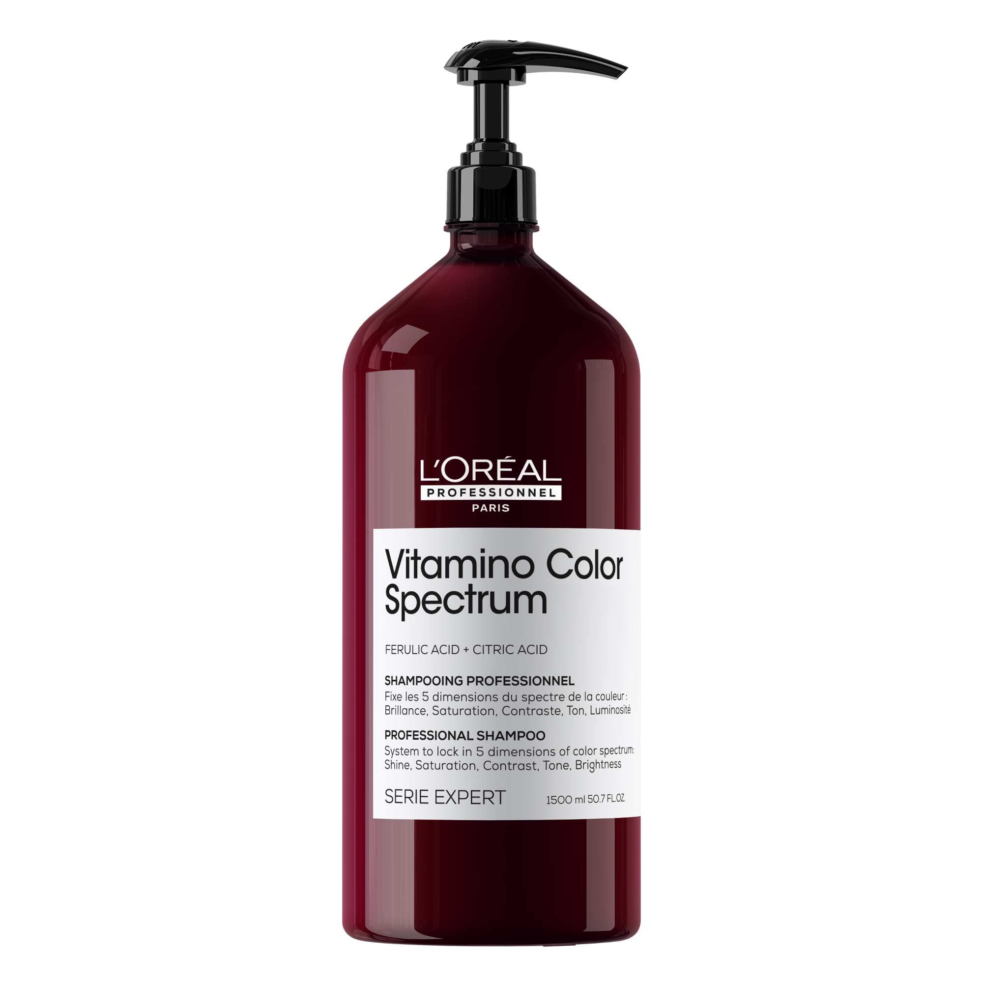 L'Oreal Professionnel Vitamino Color Spectrum Shampoo 1500ml | Hair Mask 250ml | Glass Shine Serum 30ml Combo