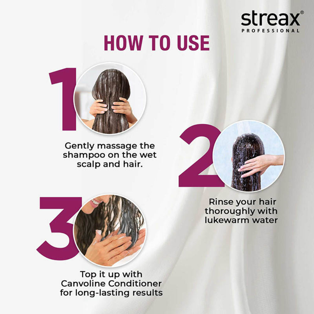 Streax Professional Canvoline Shampoo With Kera-Charge & Baobab Oil, 1000ml Buy at Indicrest Image 5
