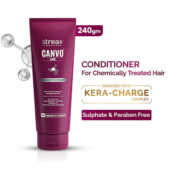 Streax Professional Canvoline Conditioner With Kera-Charge & Baobab Oil, 240g Buy at Indicrest