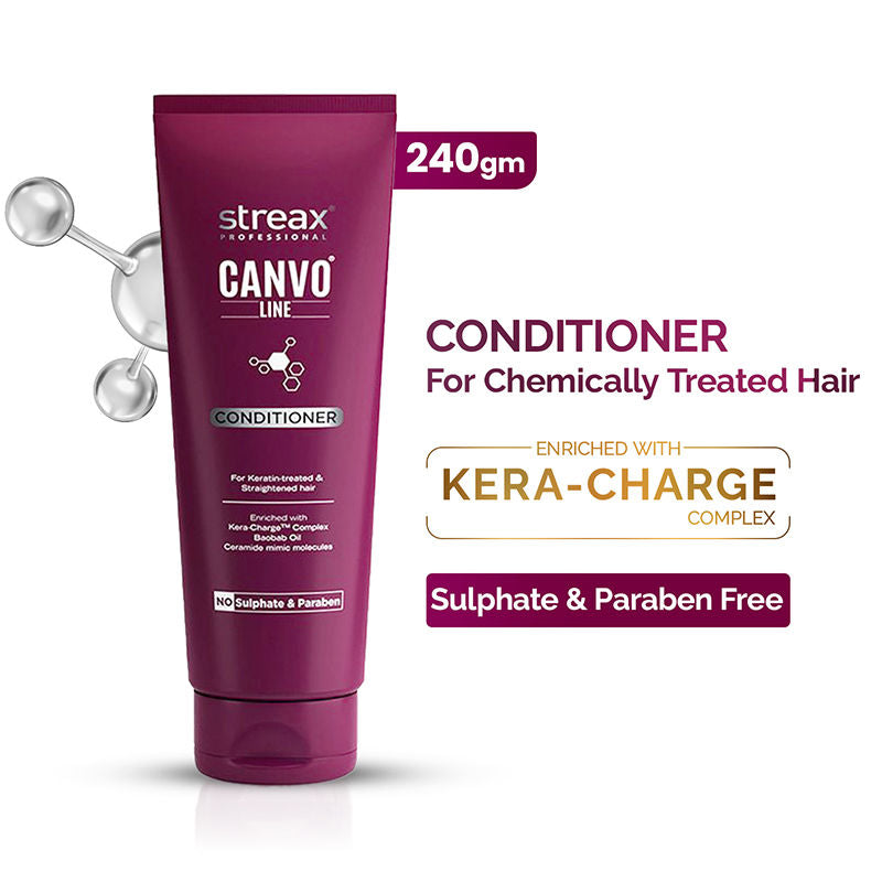 Streax Professional Canvoline Conditioner With Kera-Charge & Baobab Oil, 240g Buy at Indicrest