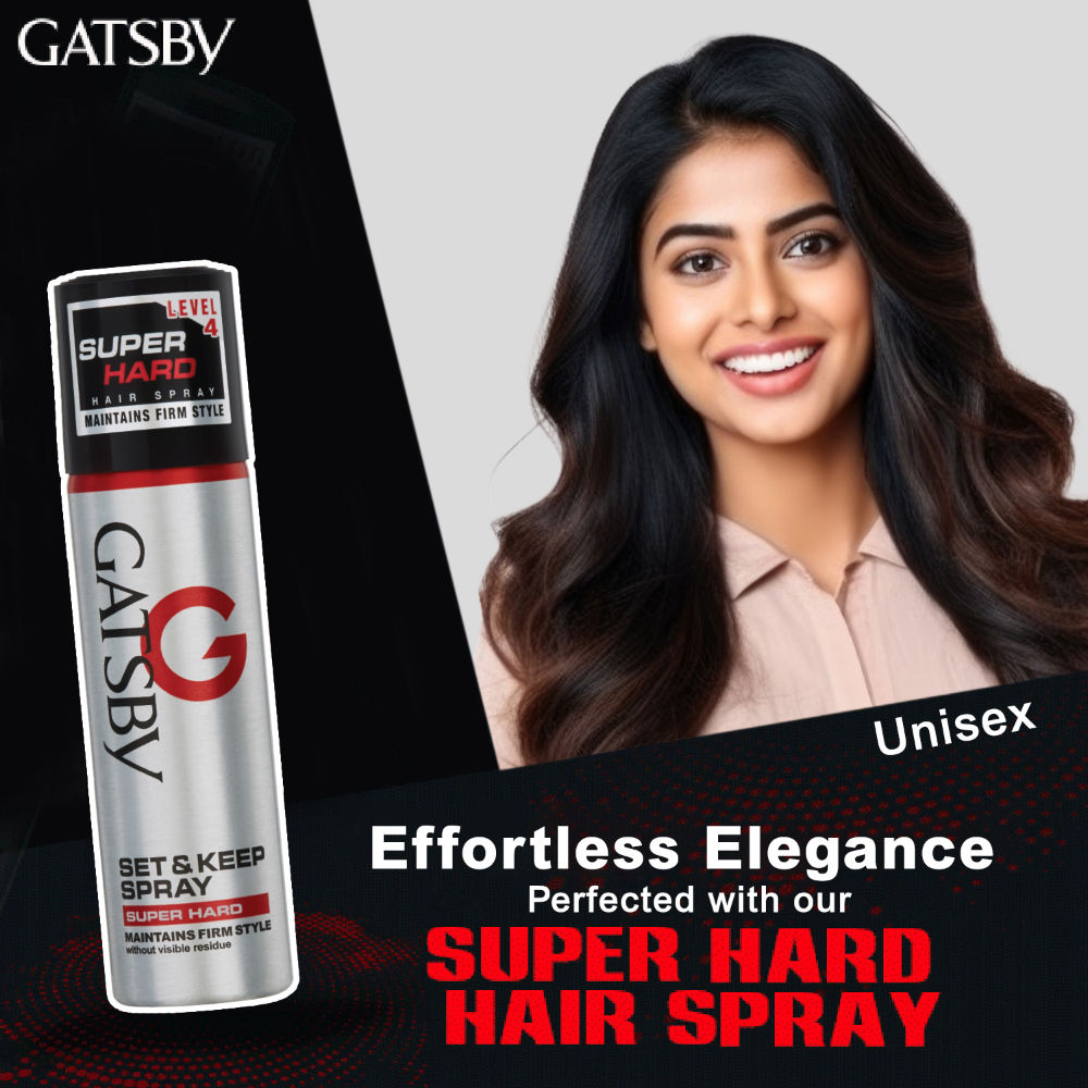 Gatsby Japan's No. 1 Set & Keep Hair Spray - Super Hard, 66ml Buy at Indicrest Image 6