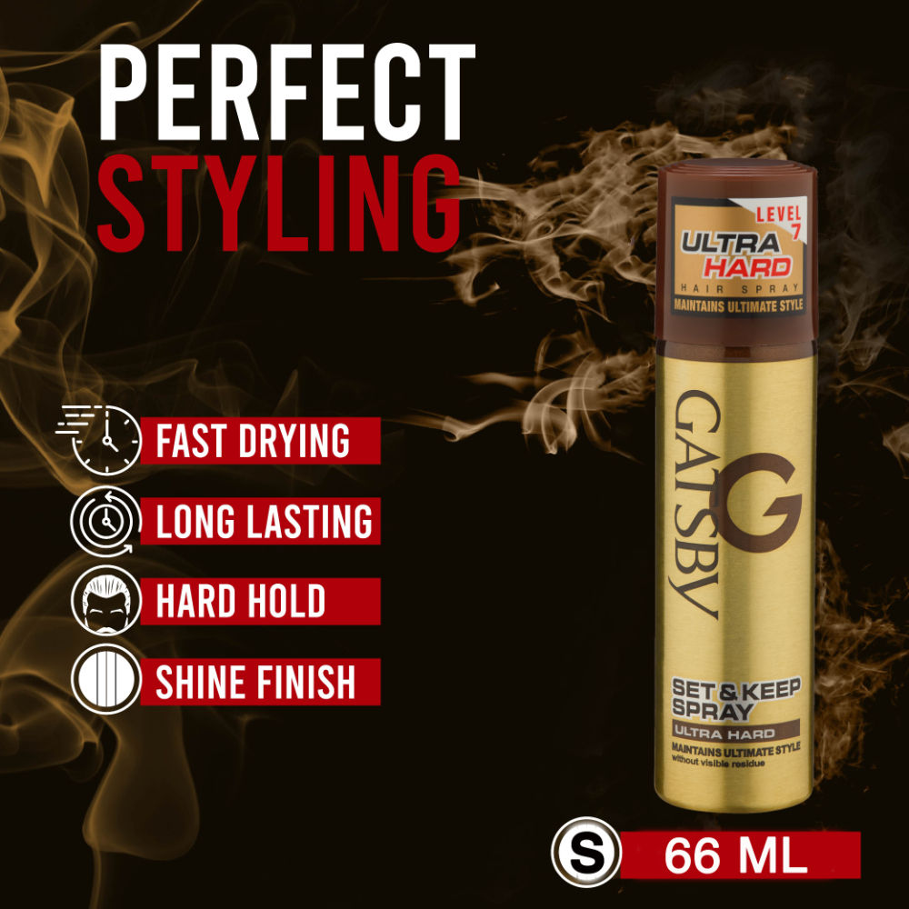Gatsby Japan's No. 1 Set & Keep Hair Spray - Ultra Hard, 66ml Buy at Indicrest Image 4