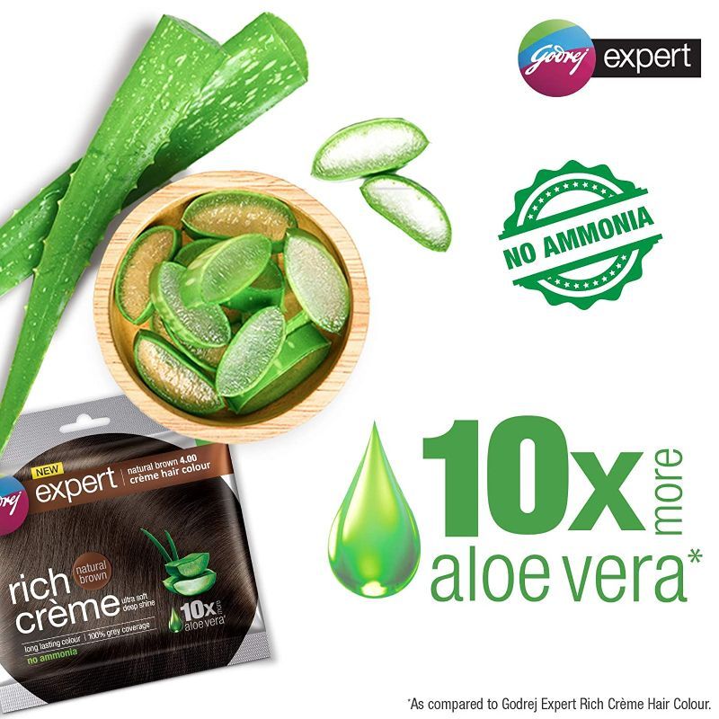 Godrej Expert Rich Creme Hair Colour - Natural Brown, 80g+80ml Buy at Indicrest Image 3