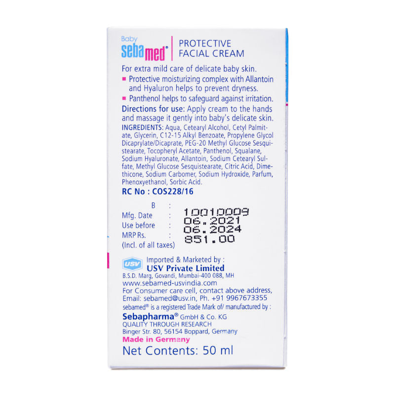 Sebamed Baby Protective Facial Cream, PH 5.5, Panthenol & Allantoin, Clinically Tested, 50ml Buy at Indicrest Image 5