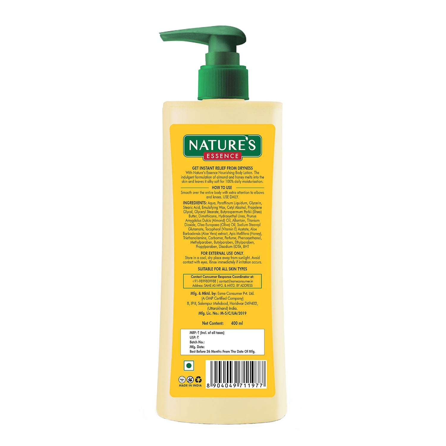 Nature's Essence Almond & Honey Nourishing Body Lotion, 400ml Buy at Indicrest Image 7