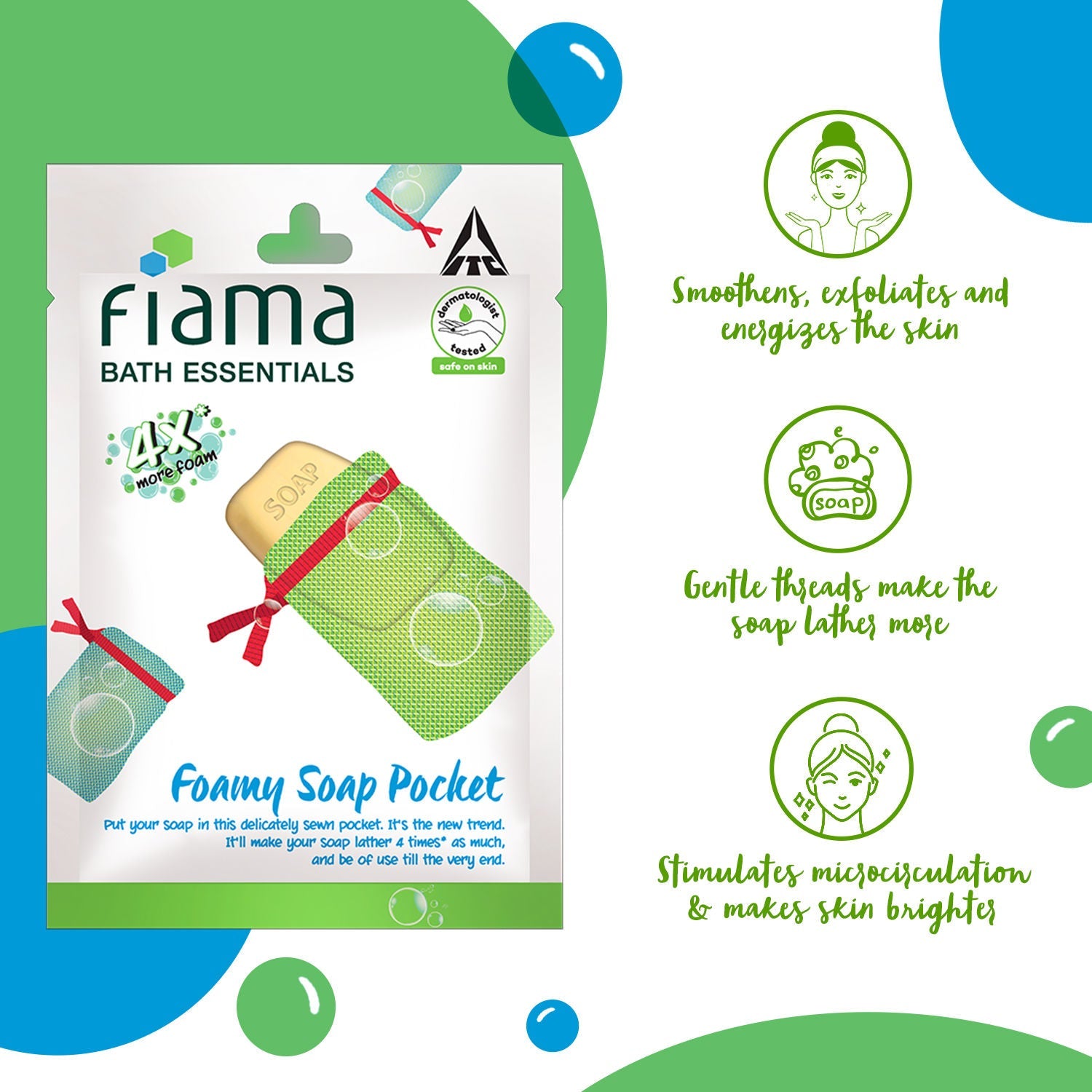 Fiama Bath Essentials Foamy Soap Pocket Buy at Indicrest Image 5