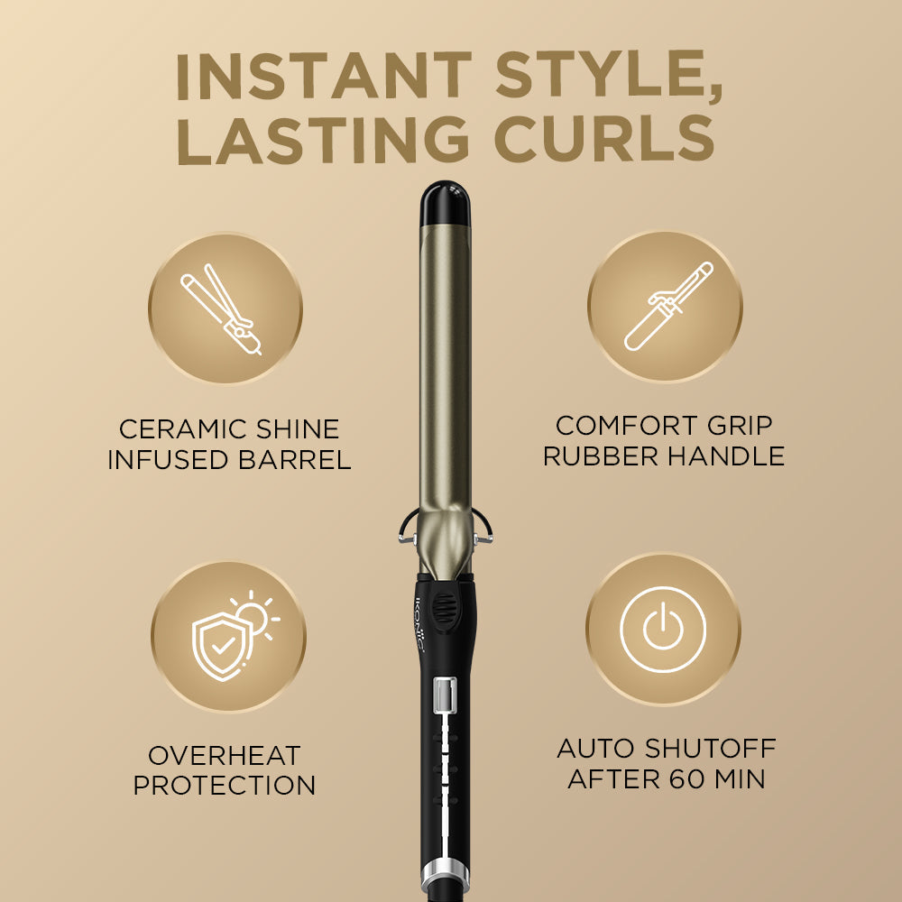 Ikonic Professional Curling Tong Hair Curler, Size 28