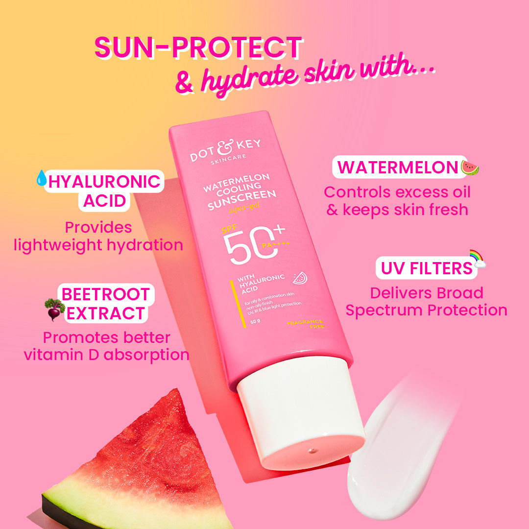 Dot & Key Watermelon Sunscreen, SPF 50+ PA++++, 50g
