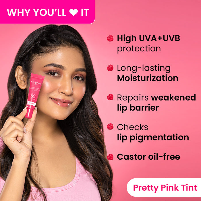 Dot & Key Ceramide + Peptide Lip Balm SPF 50 PA+++, Warm Nude