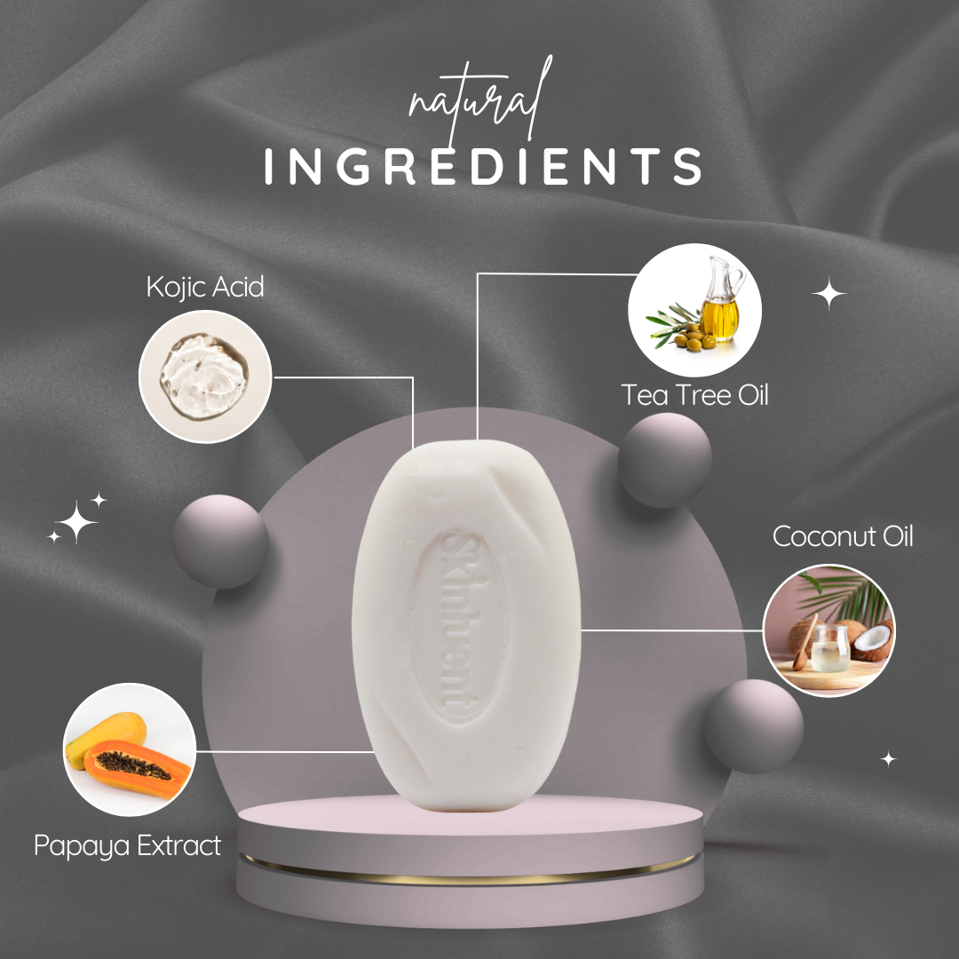 Skinluent Kojic Acid Face & Body Soap Bar, 125g