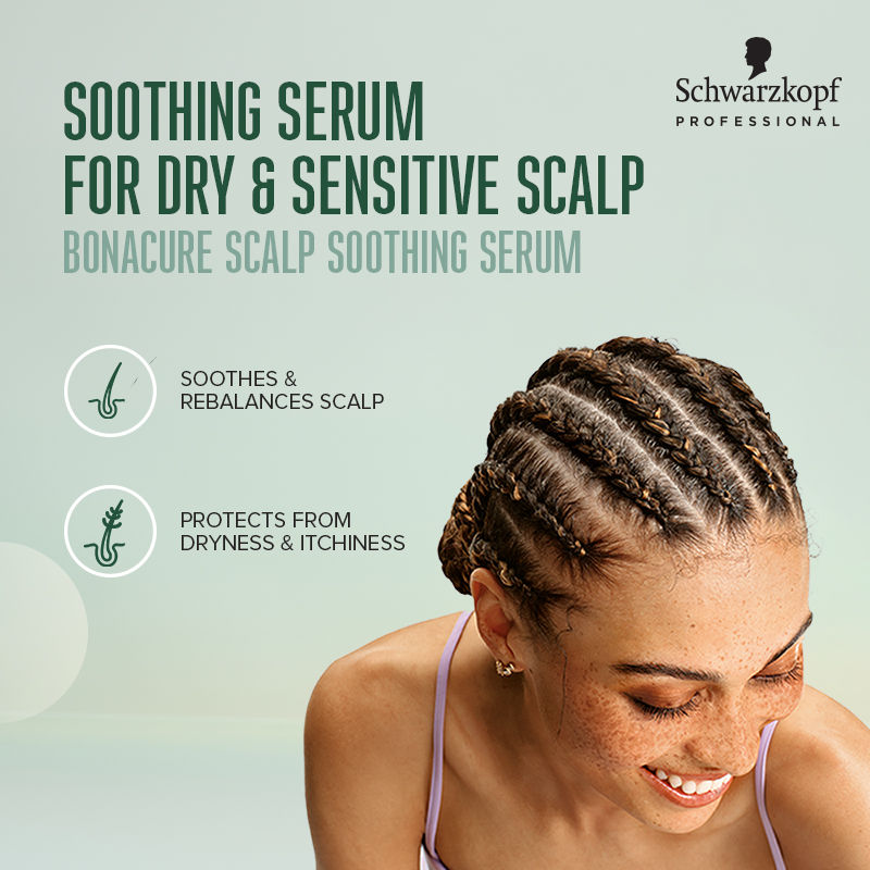 Schwarzkopf Professional Bonacure Scalp Soothing Serum|Dry, Sensitive Scalp|Kale, Madecassoside, 100ml Buy at Indicrest Image 3