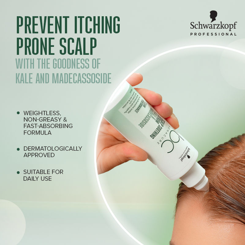 Schwarzkopf Professional Bonacure Scalp Soothing Serum|Dry, Sensitive Scalp|Kale, Madecassoside, 100ml Buy at Indicrest Image 4