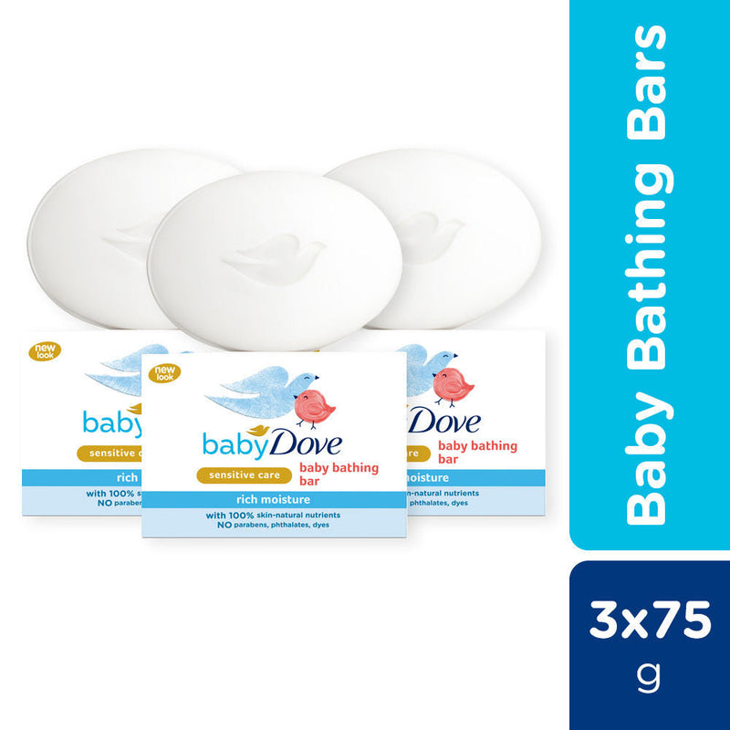 Dove Rich Moisture Bathing Bar (Pack of 3), 225g Buy at Indicrest
