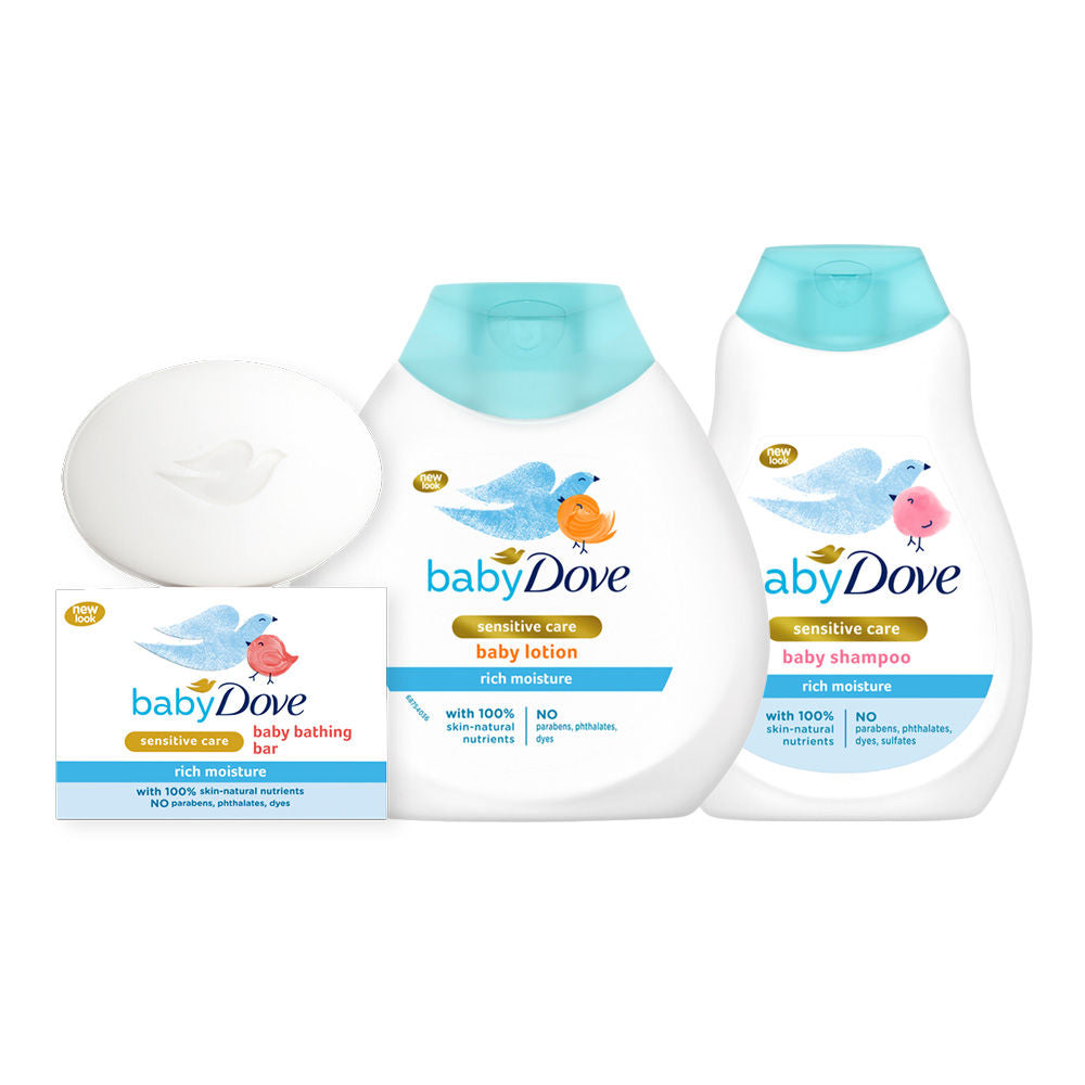 Dove Rich Moisture Bathing Bar, Rich Moisture Lotion And Shampoo (Pack of 3), 475ml Buy at Indicrest Image 2