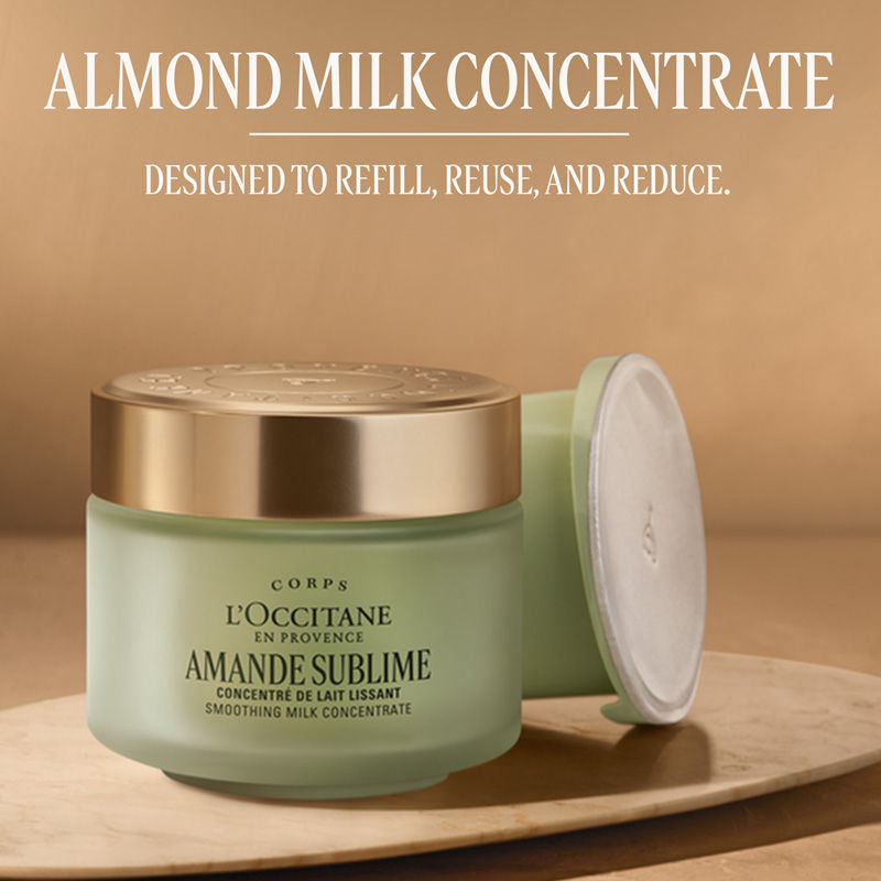 L'Occitane Almond Smoothing Milk Concentrate Refill, 200ml