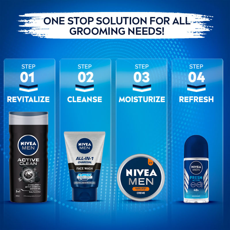 Nivea MEN Face Wash, Dark Spot Reduction, for Clean & Clear Skin with 10x Vitamin C Effect, 50g Buy at Indicrest Image 8