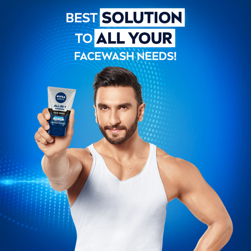 Nivea MEN Face Wash, All in 1 Charcoal, to Detoxify & Refresh Skin with 10x Vitamin C Effect, 100g Buy at Indicrest Image 4