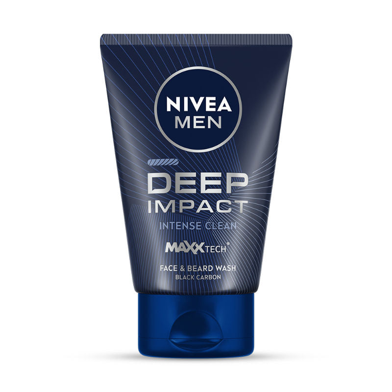 Nivea MEN Face Wash, Deep Impact Intense Clean, for Beard & Face, with Black Carbon, 100g Buy at Indicrest