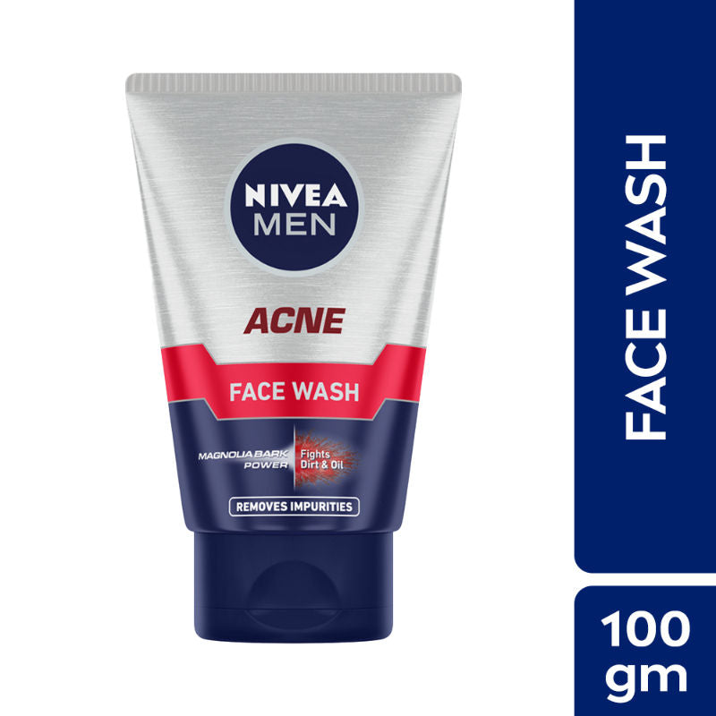 Nivea MEN Acne Face Wash for Oily & Acne Prone Skin, Fights Oil & Dirt with Magnolia Bark Power, 100g Buy at Indicrest