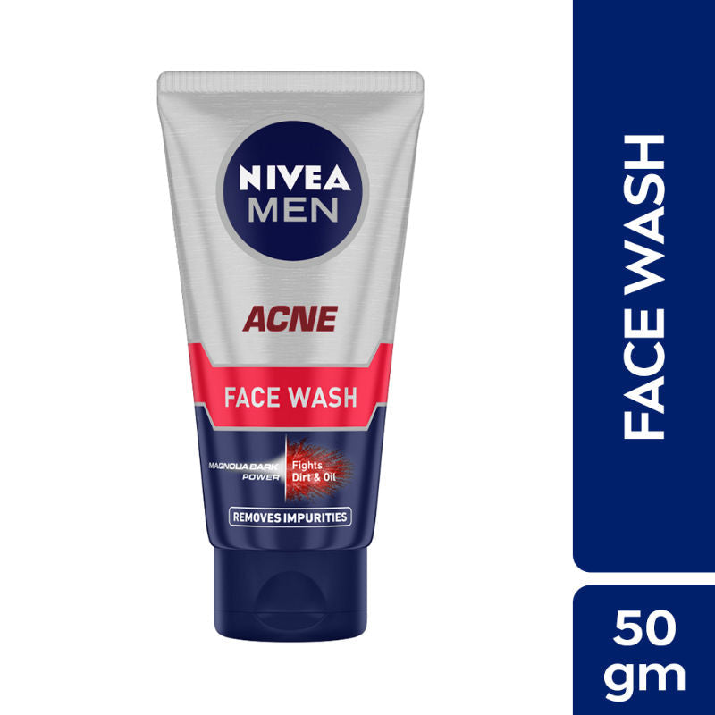 Nivea MEN Acne Face Wash for Oily & Acne Prone Skin, Fights Oil & Dirt with Magnolia Bark Power, 50g Buy at Indicrest
