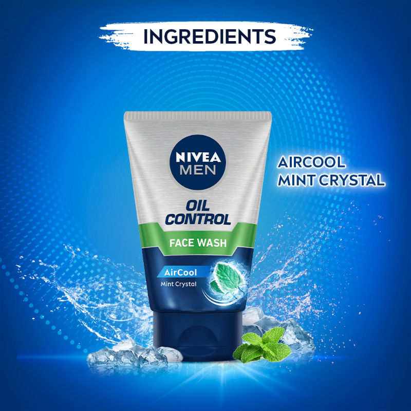 Nivea MEN Face Wash for Oily Skin, Oil Control for 12hr Oil Control with 10x Vitamin C Effect, 100g Buy at Indicrest Image 4
