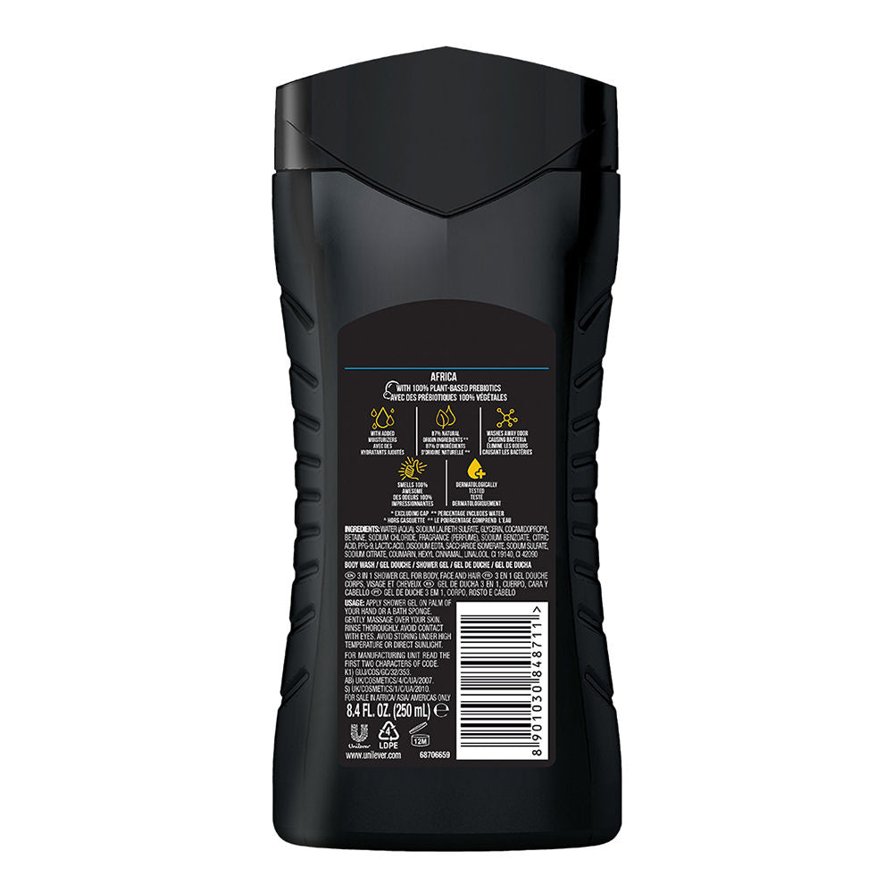 Axe Africa 3 In 1 Body, Face & Hair Wash For Men, 250ml Buy at Indicrest Image 3
