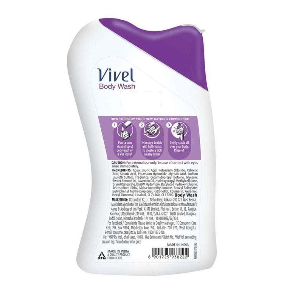 Vivel Lavender & Almond Oil Body Wash, 200ml Buy at Indicrest Image 3